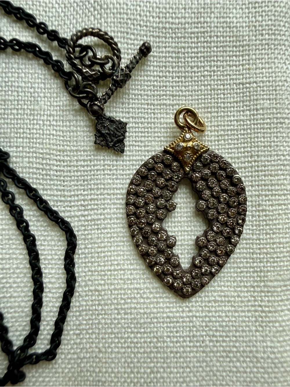 Armenta Collection “Old World” Diamond Pendant & Chain